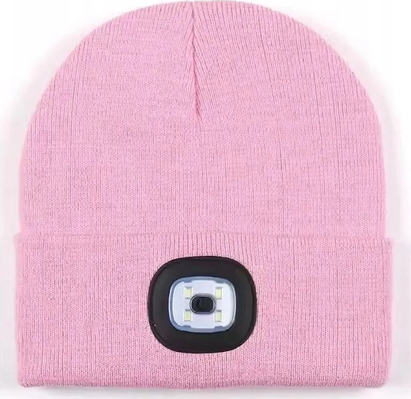 Pink hat with LED flashlight 14641884
