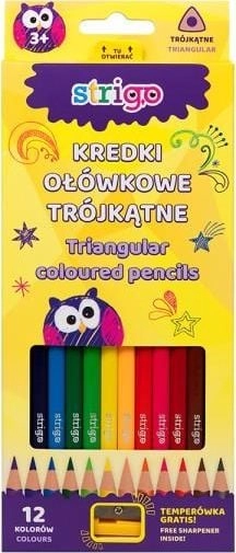 Triangular pencil crayons  12 colors STRIGO