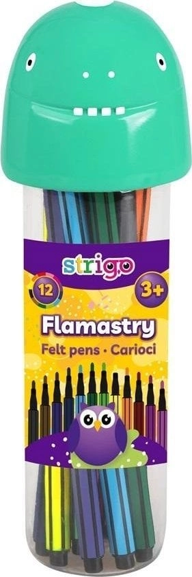 Dinosaur markers 12 colors STRIGO 5902315575905
