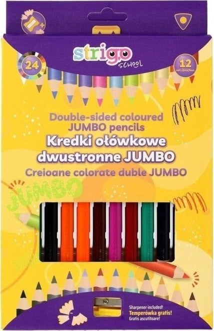 Jumbo triangular pencil crayons 12 pcs
