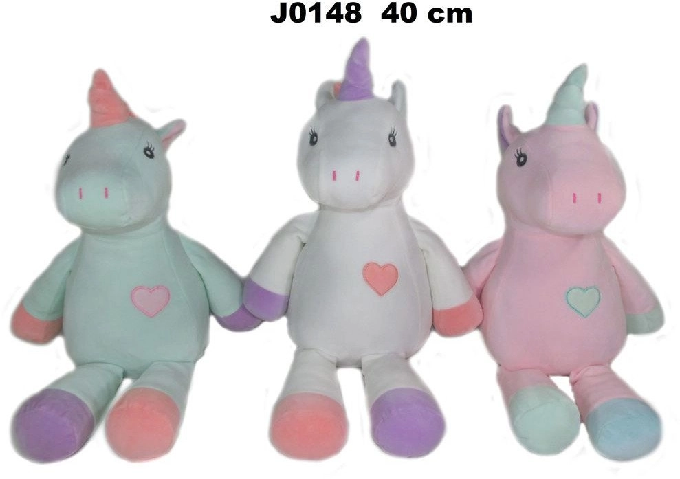 Unicorn mascot 40cm 3 colors mix