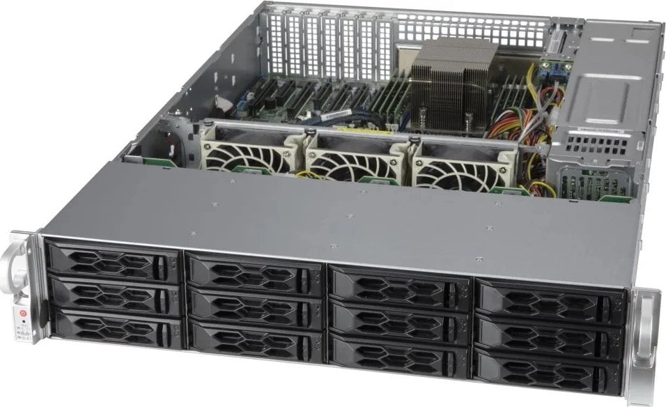 2HE Supermicro 2U SuperChassis LA26AC12-R1K03LP1 CSE-LA26AC12-R1K03LP1