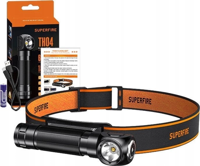 2-in-1 Headlamp Superfire TH04 600lm USB-C