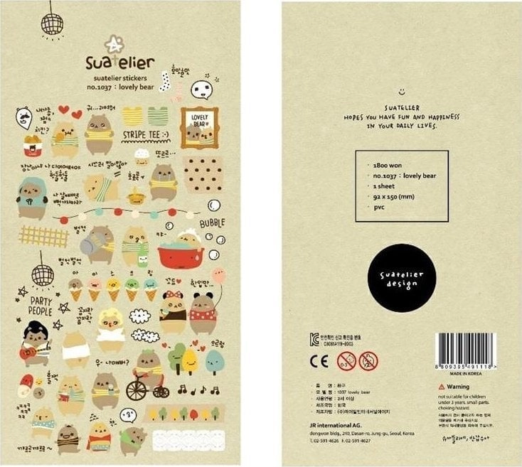 Decorative stickers Animals Teddy bears 8809395491118