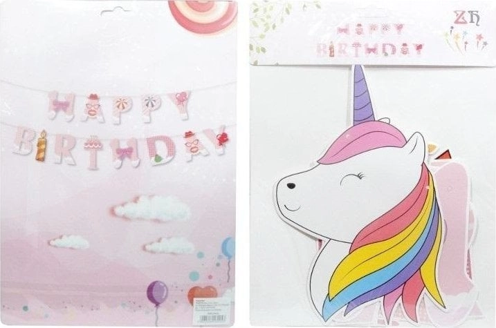 Unicorn birthday banner 5902496162253