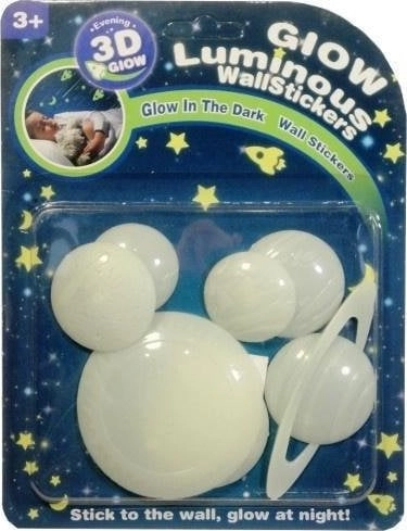 Glow-in-the-dark wall decorations MIX 5902496200429