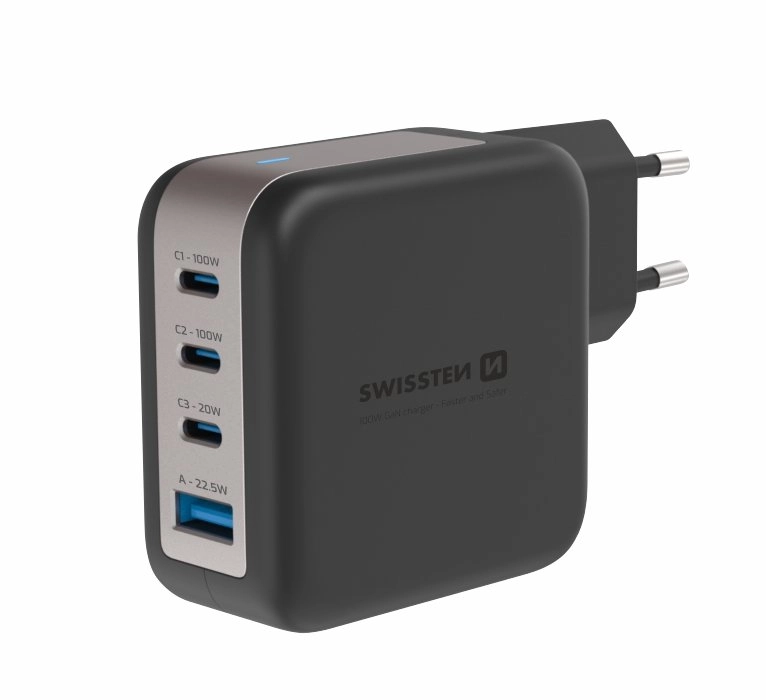 Ładowarka Swissten Travel Charger GaN 3x