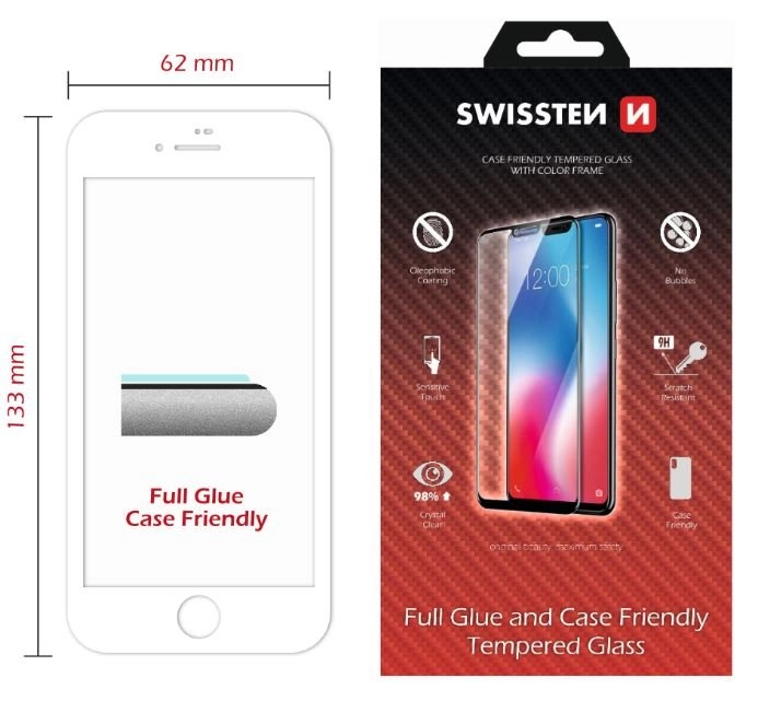 Swissten Swissten Full Face 5D Tempered