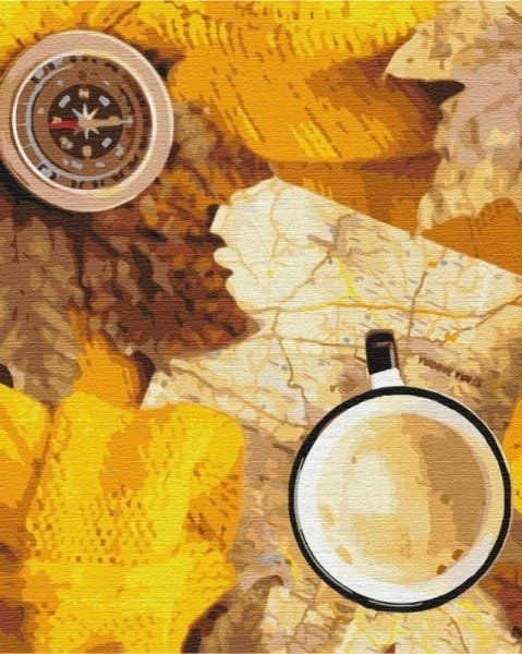 Paint it! Painting by numbers. Autumn