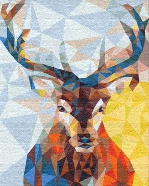 Paint it! Painting by numbers. Geometric