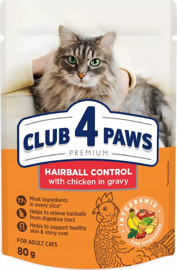 Synteza CLUB4Ł KOT sasz.80g HAIRBALL
