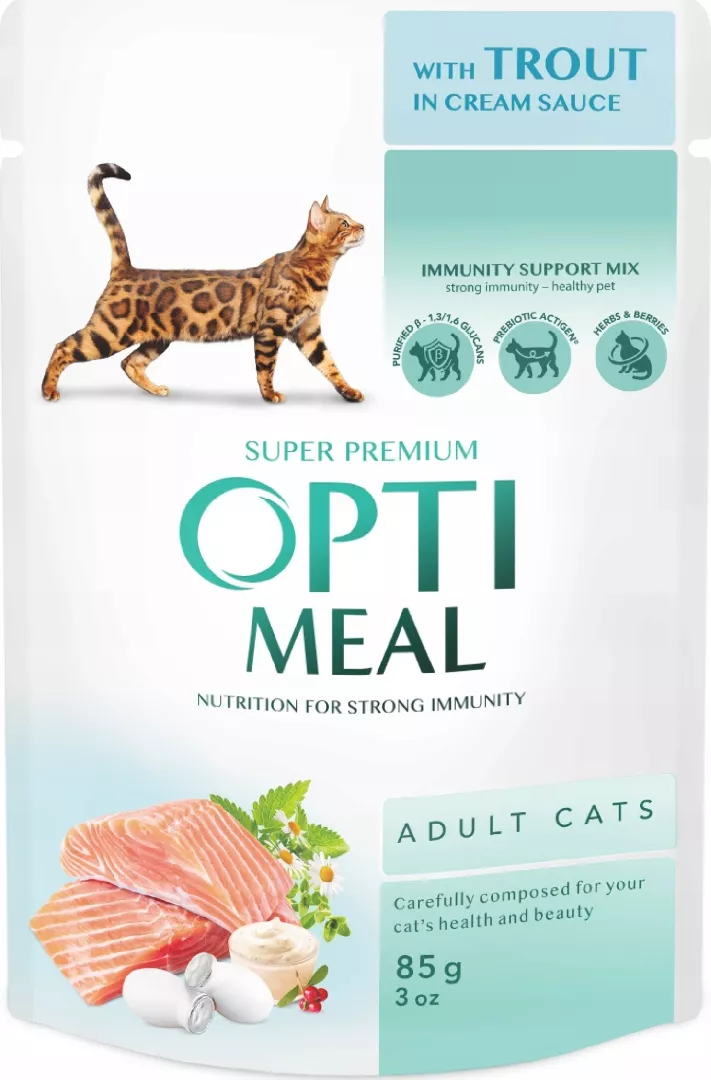 Synteza OPTIMEAL KOT sasz.85g PSTRĄG