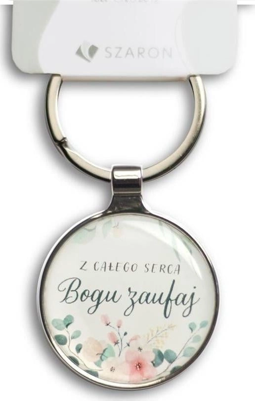 Silver metal keychain - With all
