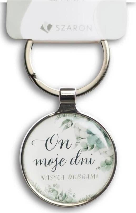 Silver metal keychain - He fills