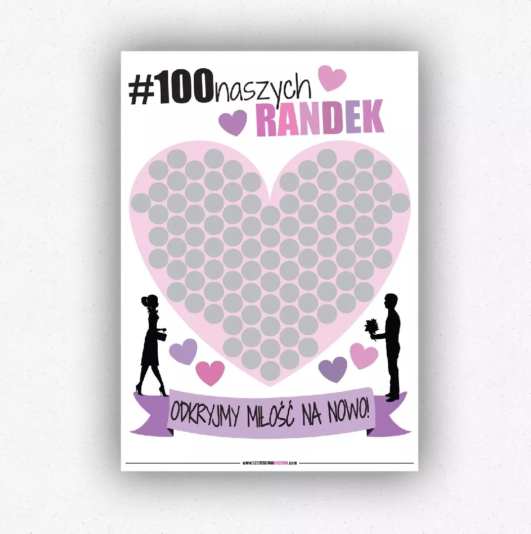 SCRATCH POSTER FOR COUPLES OUR 100