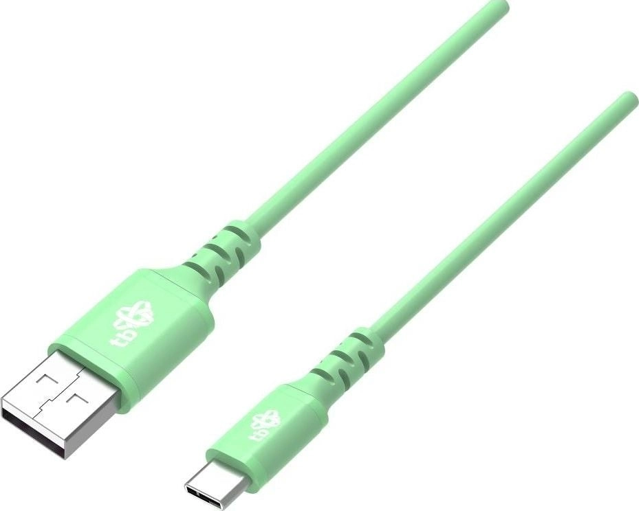 Kabel USB-USB C 1m silikonowy zielony