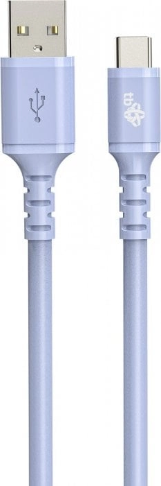 Kabel USB-USB C 1m. silikonowy fioletowy