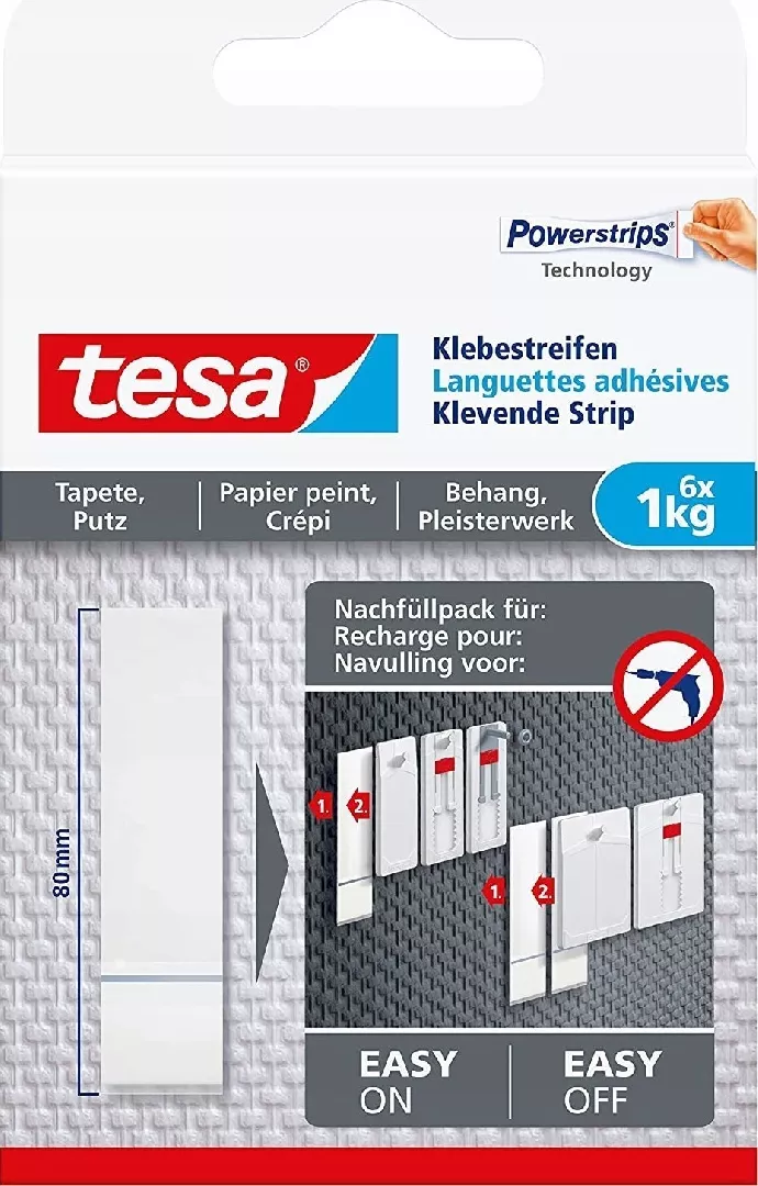 Tesa tesa adhesive stripes 6pcs. for