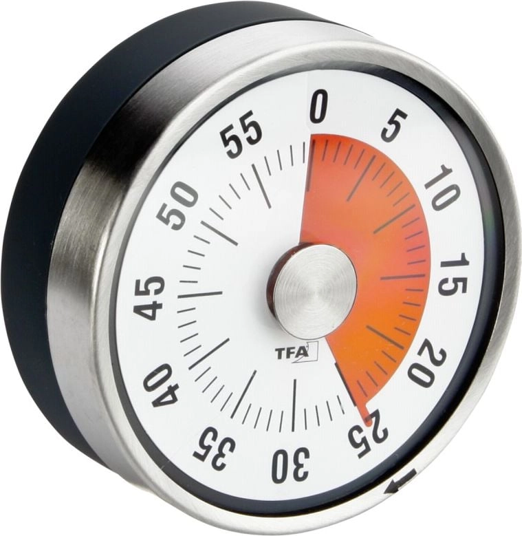 TFA 38.1028.10 black/silver puck