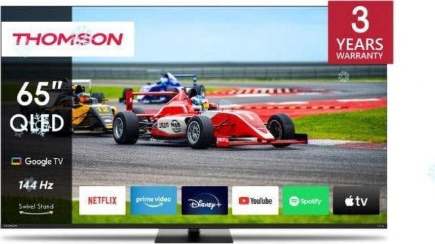 TV SetTHOMSON65"4K/SmartQLED3840x2160Wireless LANBluetoothGoogle TVBlack65QG7C14 65QG7C14