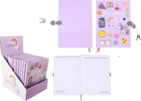 Padlocked notebook A5 Unicorn 148x210mm (