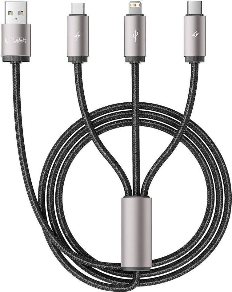 Kabel Tech-Protect UltraBoost 3w1 USB-A -
