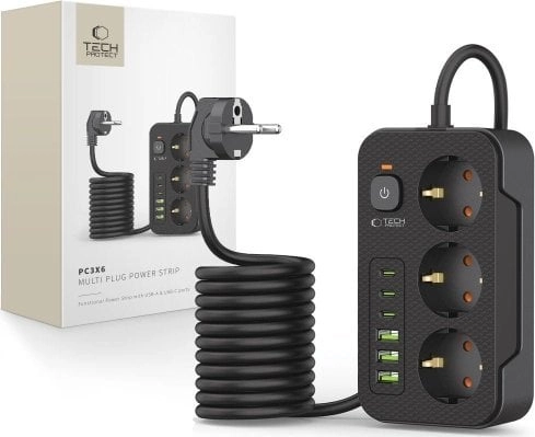 Tech-Protect power strip 3 sockets 2