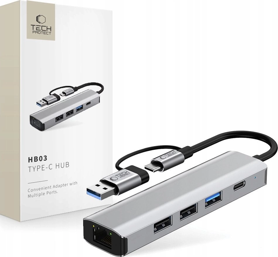 TECH-PROTECT HB03 HUB ADAPTER 5IN1 TYPE-C