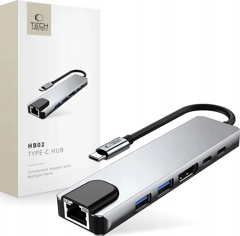 TECH-PROTECT HB02 HUB ADAPTER 6IN1 TYPE-C