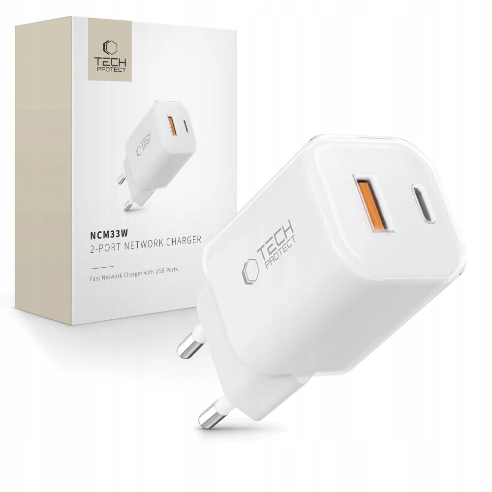 TECH-PROTECT NCM33W 2-PORT NETWORK CHARGER PD33W/QC3