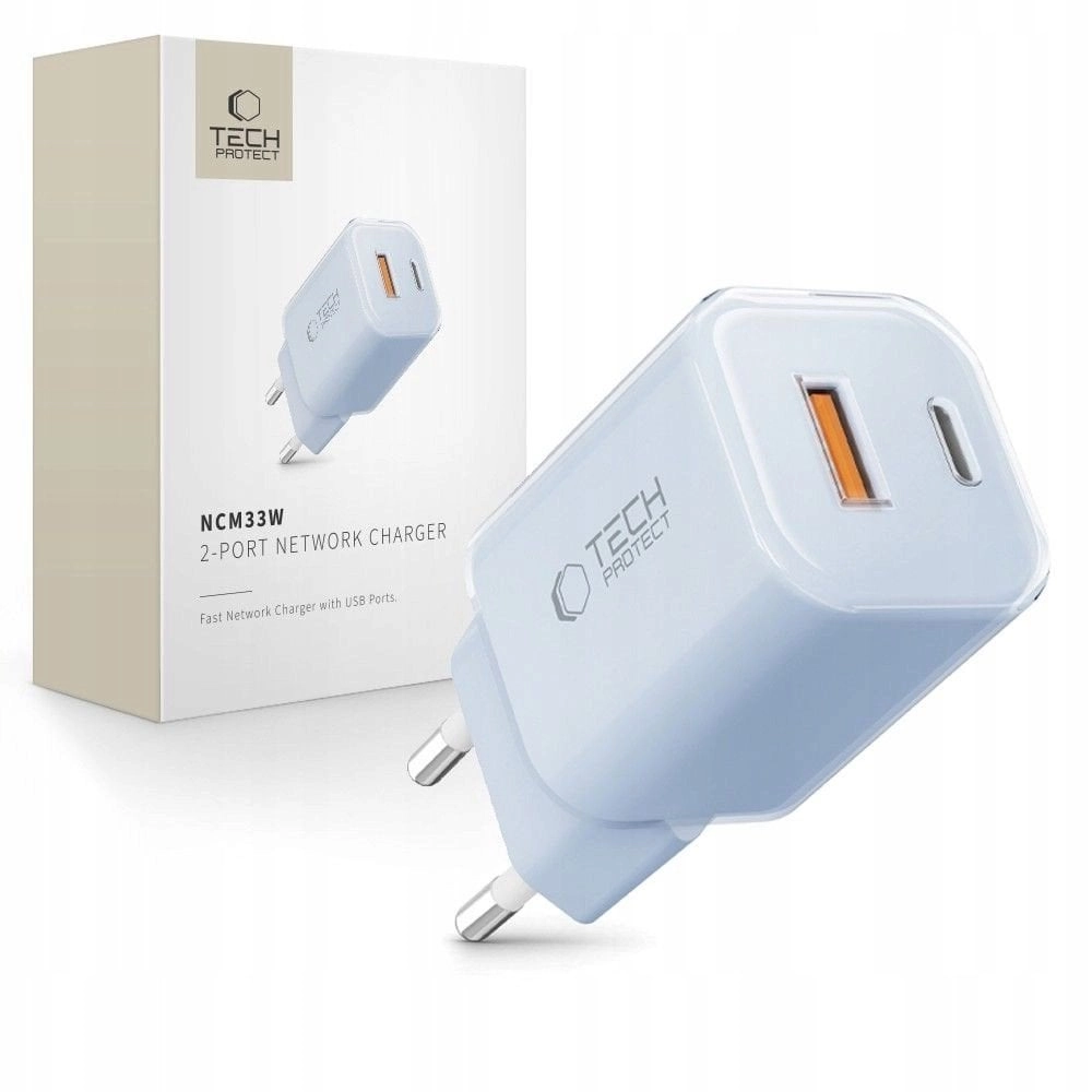 TECH-PROTECT NCM33W 2-PORT NETWORK CHARGER PD33W/QC3