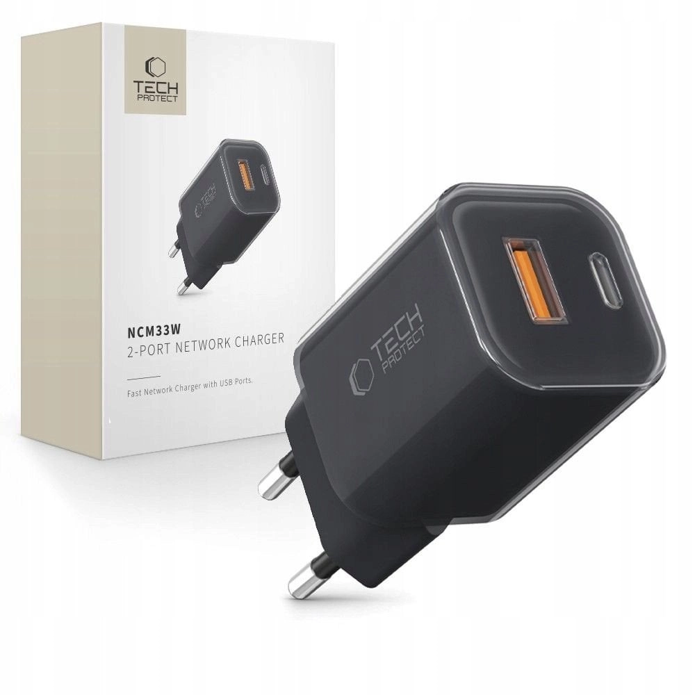 TECH-PROTECT NCM33W 2-PORT NETWORK CHARGER PD33W/QC3