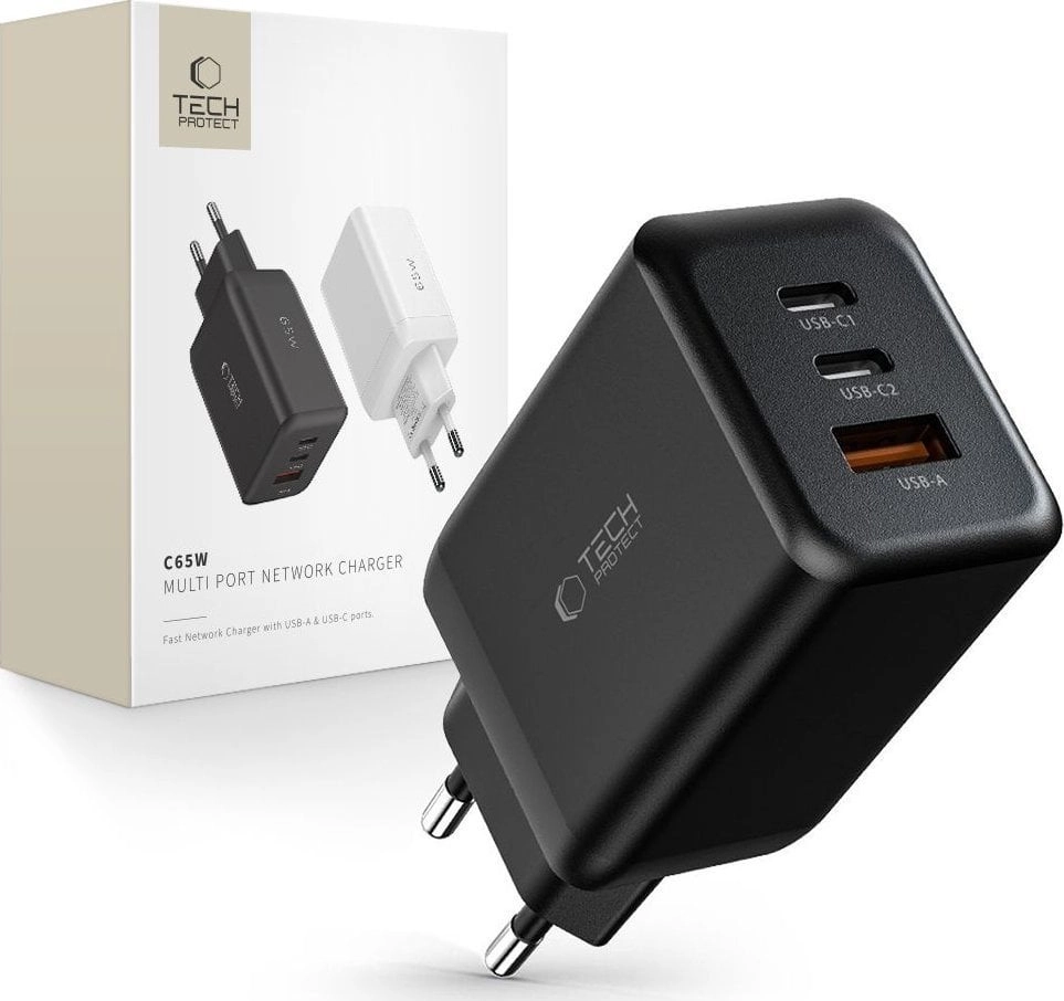 Tech-Protect C65W network charger 2x USB-C