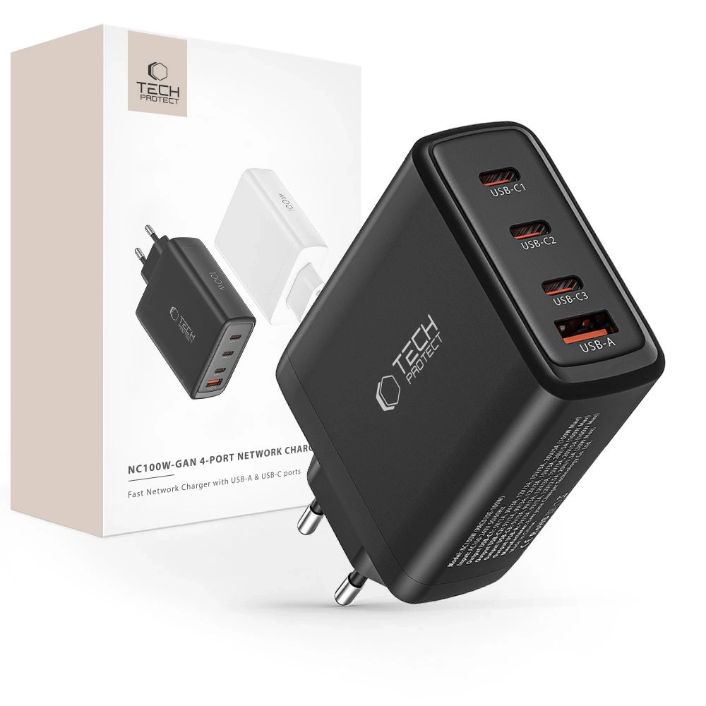 Wired charger 100W 3x USB-C PD