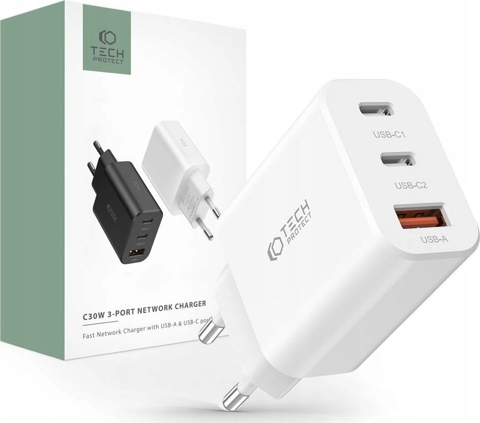 Ładowarka Tech-Protect TECH-PROTECT NC30W 3-PORT NETWORK
