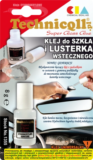 Technicqll Adhesive for glass and rear-view