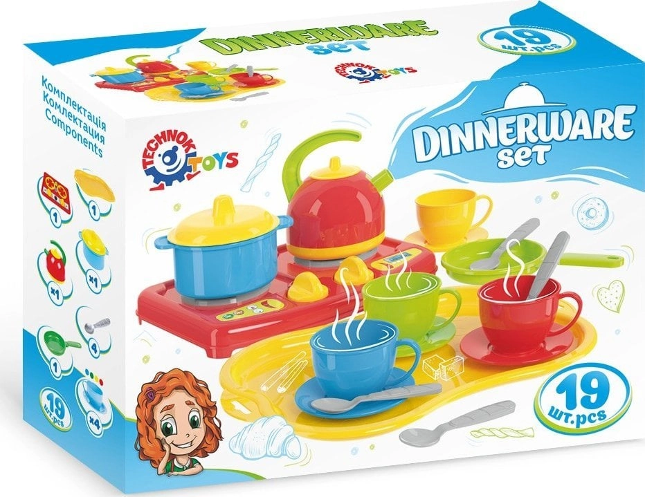 Technok Set of cookware with gas