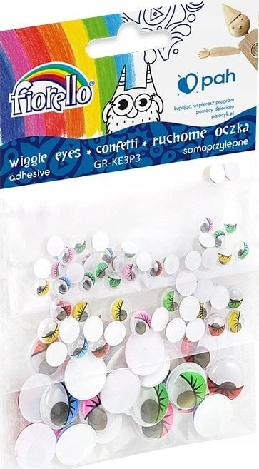 Self-adhesive eyes with eyelashes 80 pcs