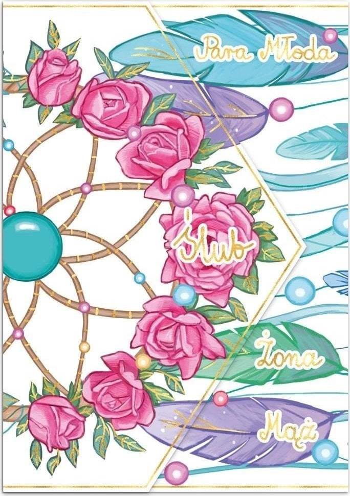 A5 wedding card vertical dream catcher