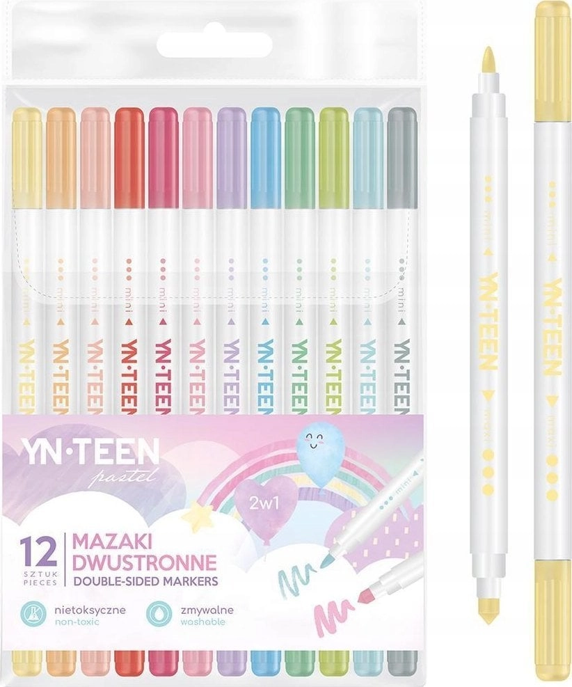Double-sided pastel markers  12 YNT colors