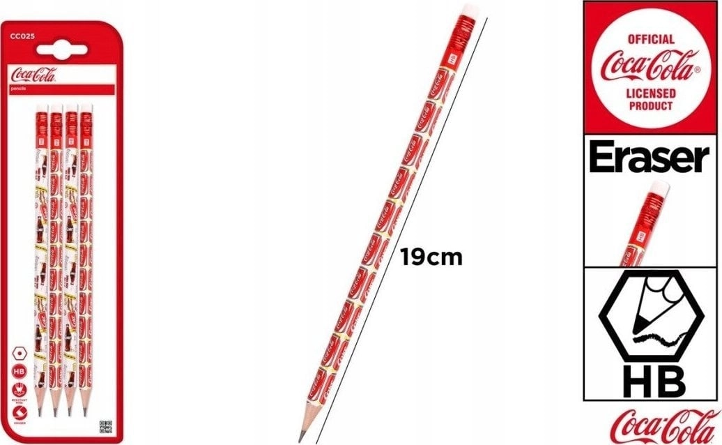 HB pencil with eraser Coca-Cola 4
