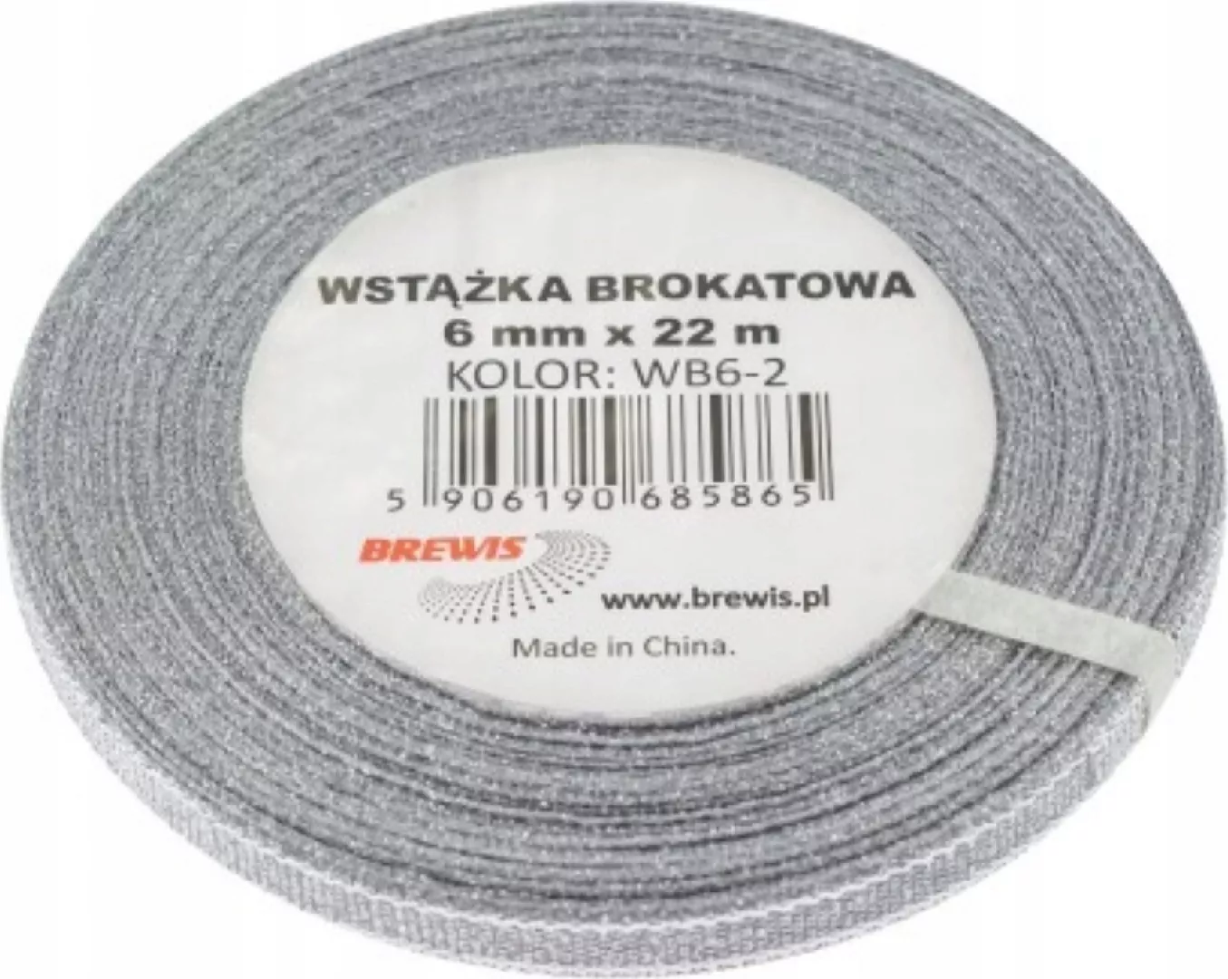 Dekoracja świąteczna Teka Wst±żka brokatowa srebrna