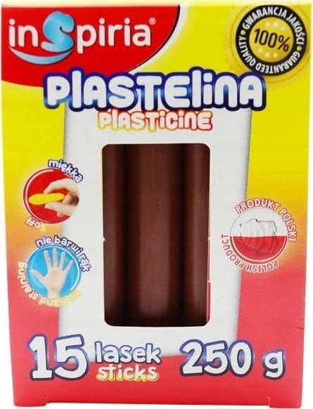 Teka Plastelina br±zowa 15 lasek 250g