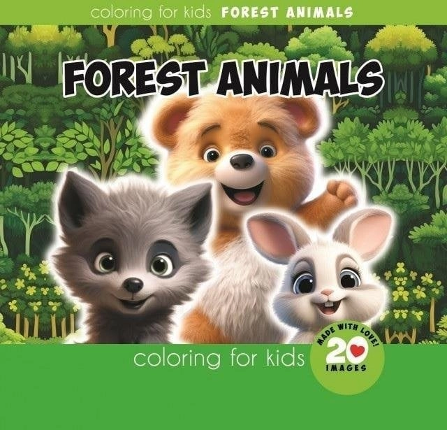 Coloring book 140x140 Forest animals bear