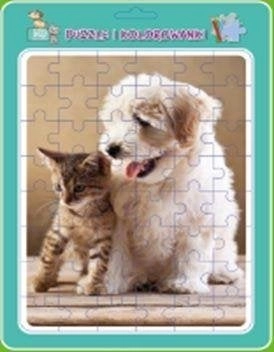 Puzzle in a frame with a