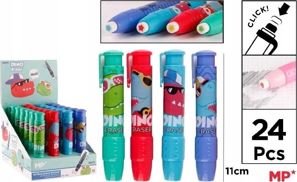 Teka Eraser pen dinosaur (24 pcs)