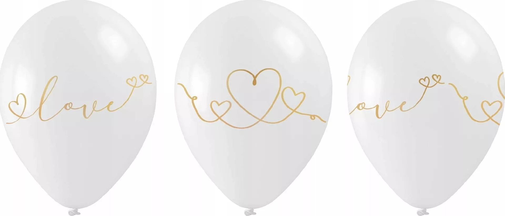 Teka Balloons with gold Valentine`s Day