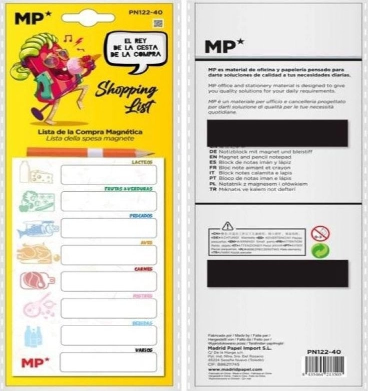Magnetic notebook for the fridge with