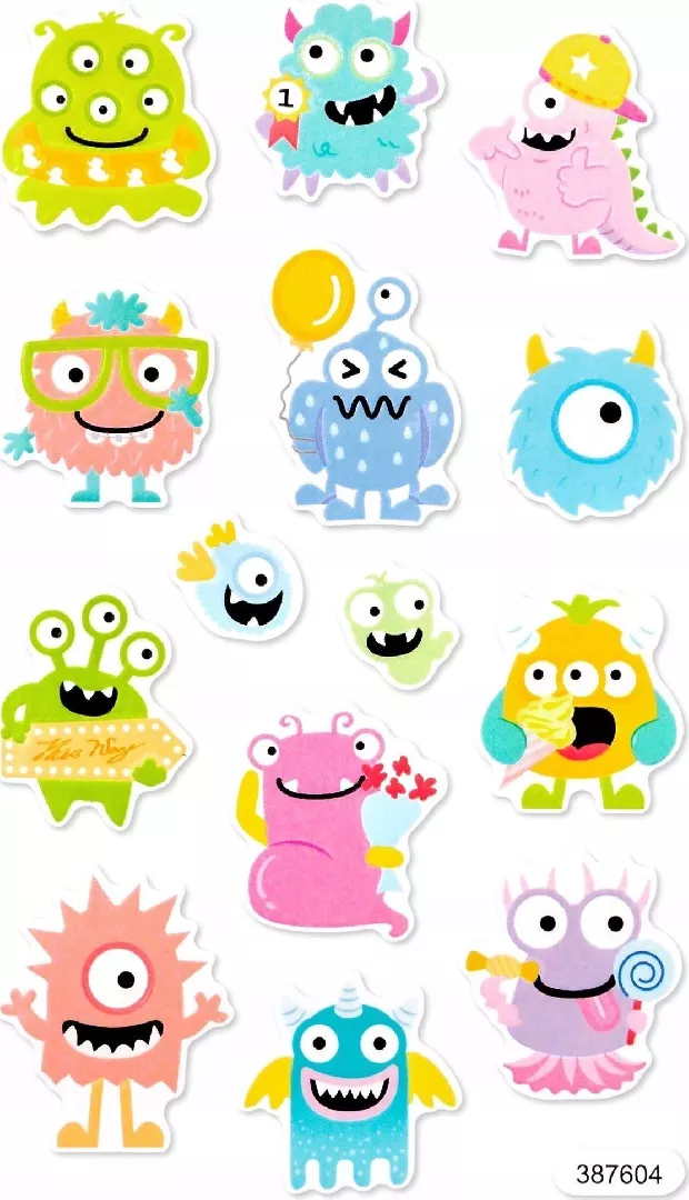 Glow-in-the-dark monsters foam stickers 5903925024487 600722