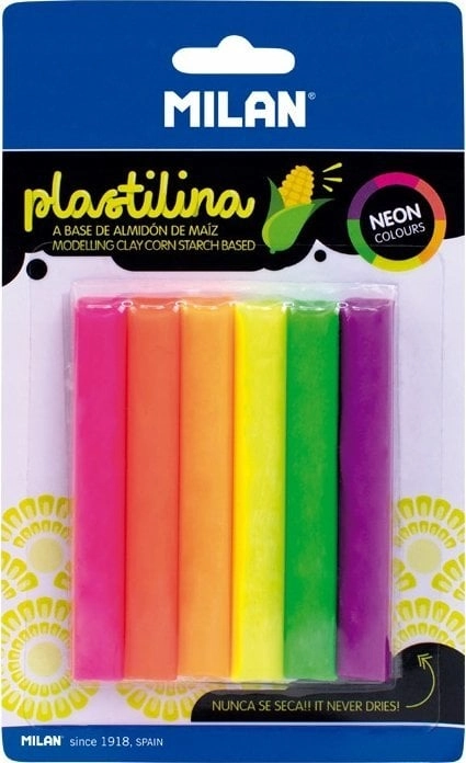 Plasticine Neon 6 colors MILAN 607233
